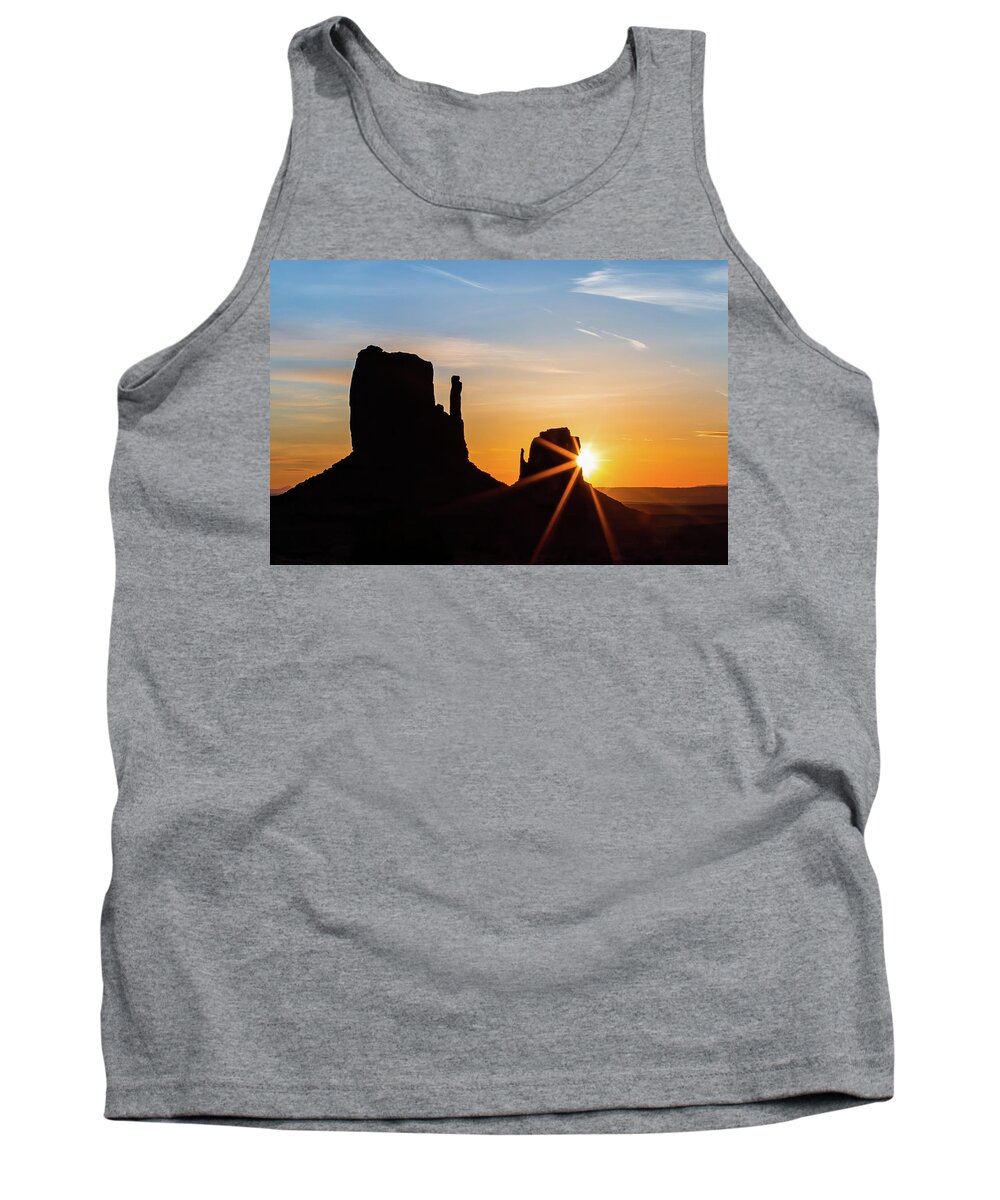Monument Valley Tank Top featuring the photograph Monumental Sunrise by Joe Kopp