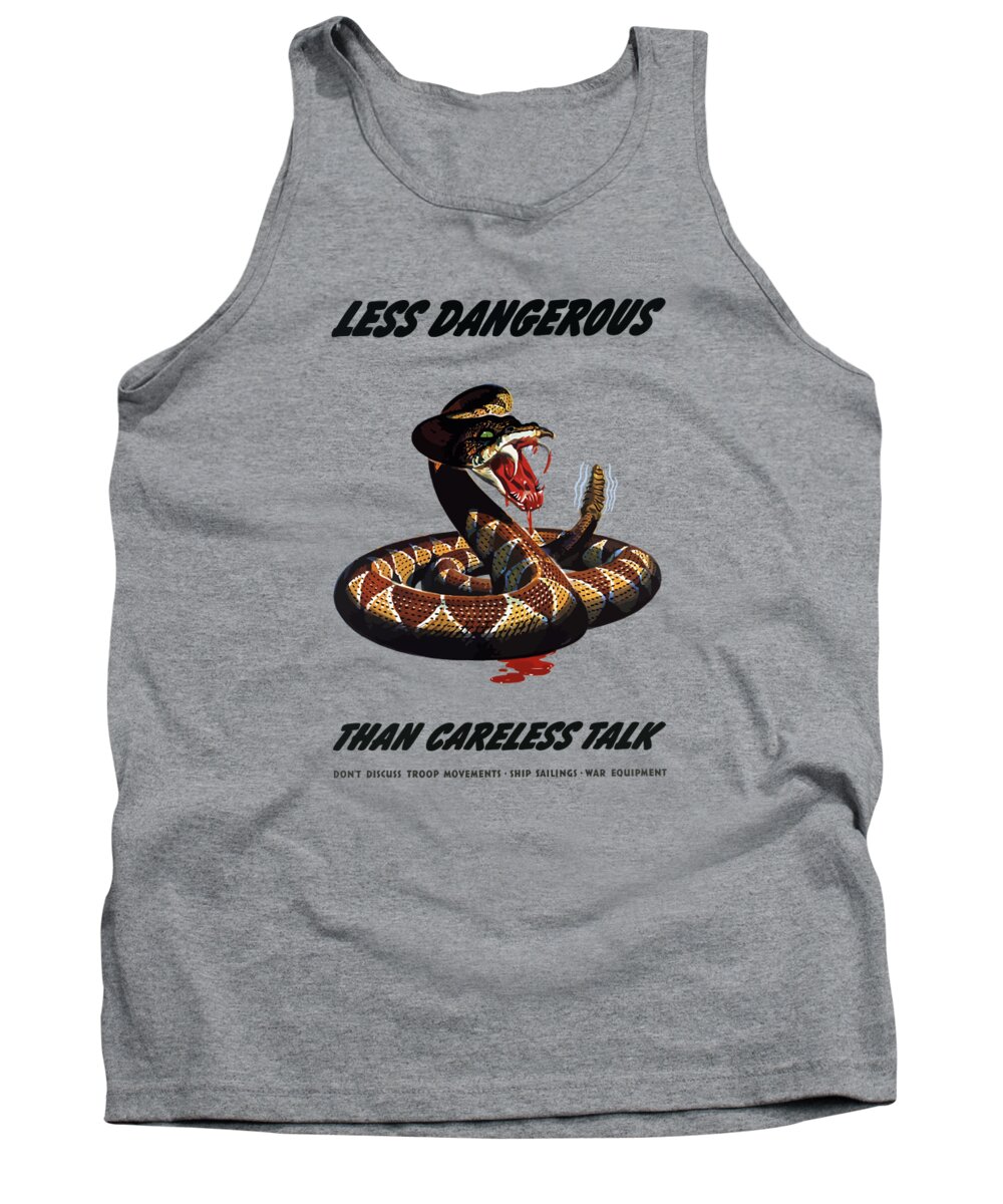 Rattlesnake Tank Top featuring the painting More Dangerous Than A Rattlesnake - WW2 by War Is Hell Store