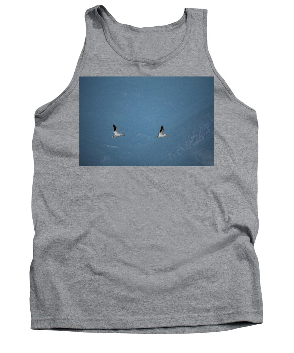Fog Tank Top featuring the photograph Morning Flight by Brian Duram