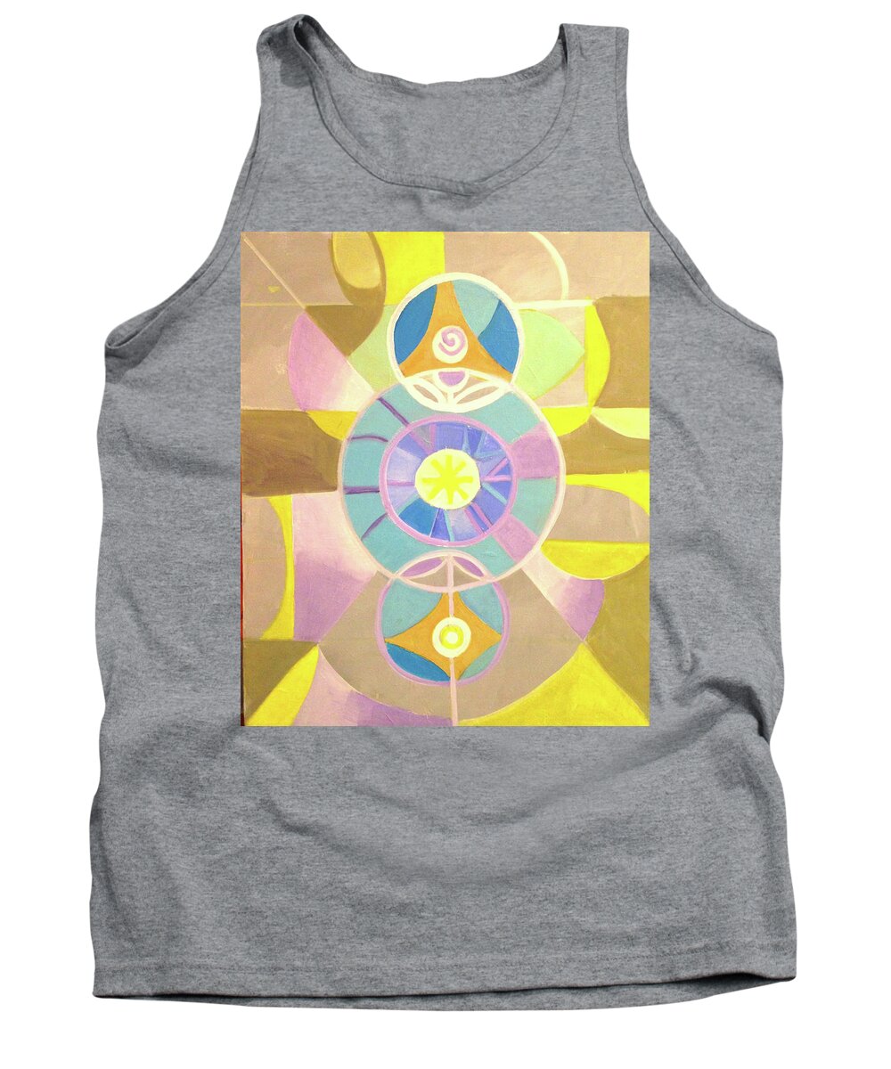 Morning Glory Tank Top featuring the painting Morning Glory Geometrica by Suzanne Giuriati Cerny