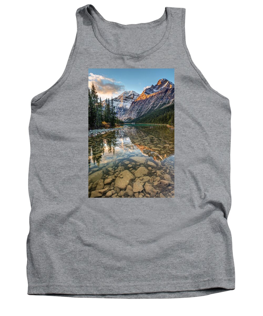 Edith Cavell Tank Top featuring the photograph Mount Edith Cavell Sunrise by Pierre Leclerc Photography