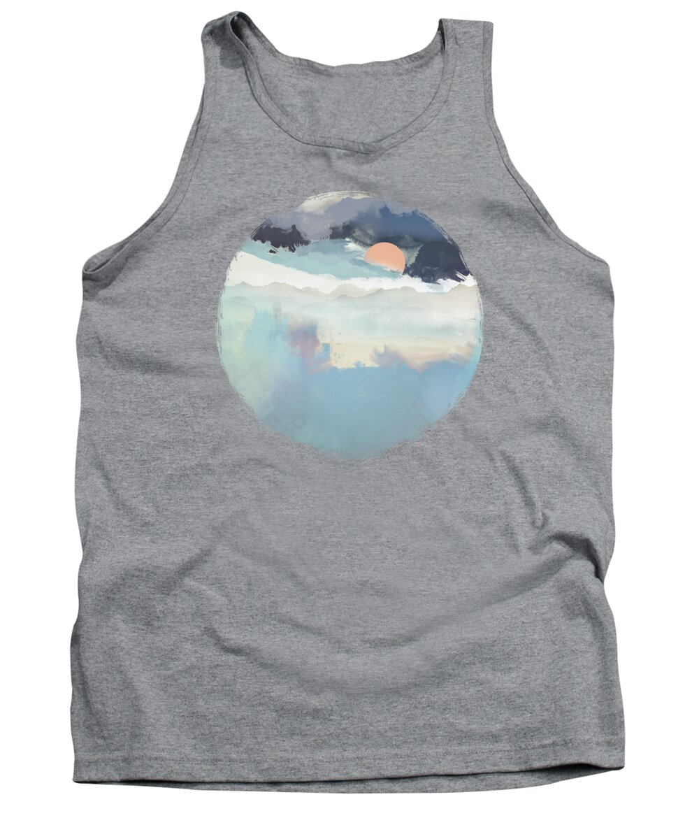 Mountain Tank Top featuring the digital art Mountain Dream by Spacefrog Designs
