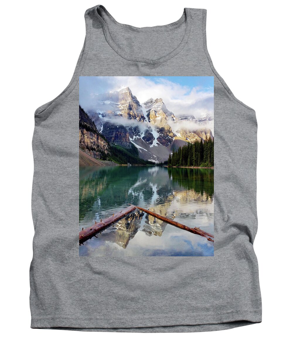 Note 4 Smart Phone Camera Tank Top featuring the photograph Mountain Reflections by Art Cole