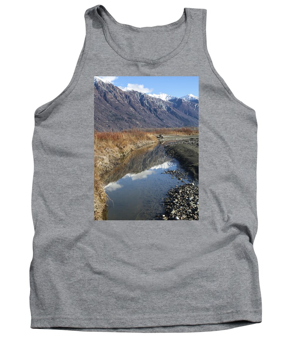 Alaska Tank Top featuring the photograph Mountain Reflections in Fall by Michele Cornelius