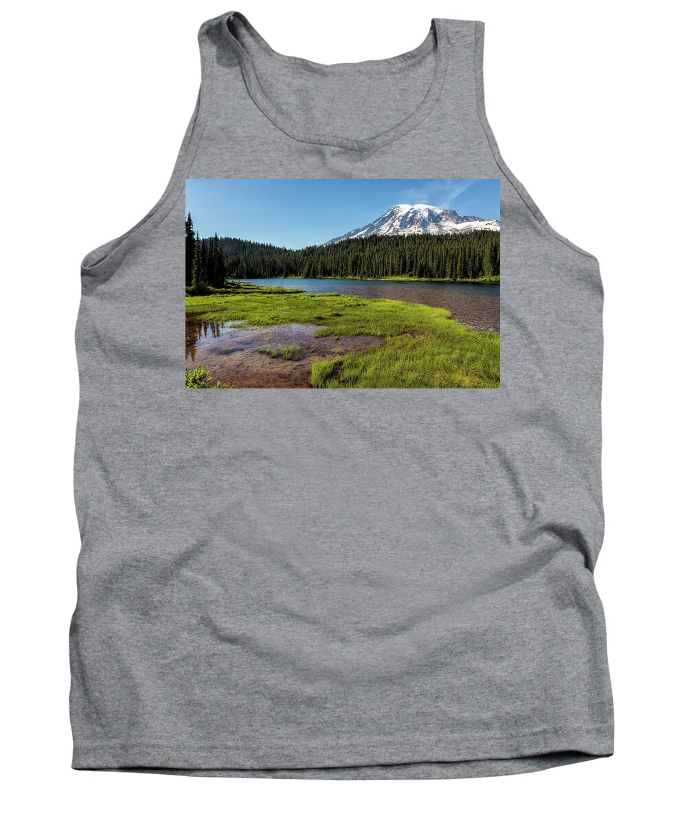 Mount Rainier Tank Top featuring the photograph Mt Rainier from Reflection Lake, No. 2 by Belinda Greb