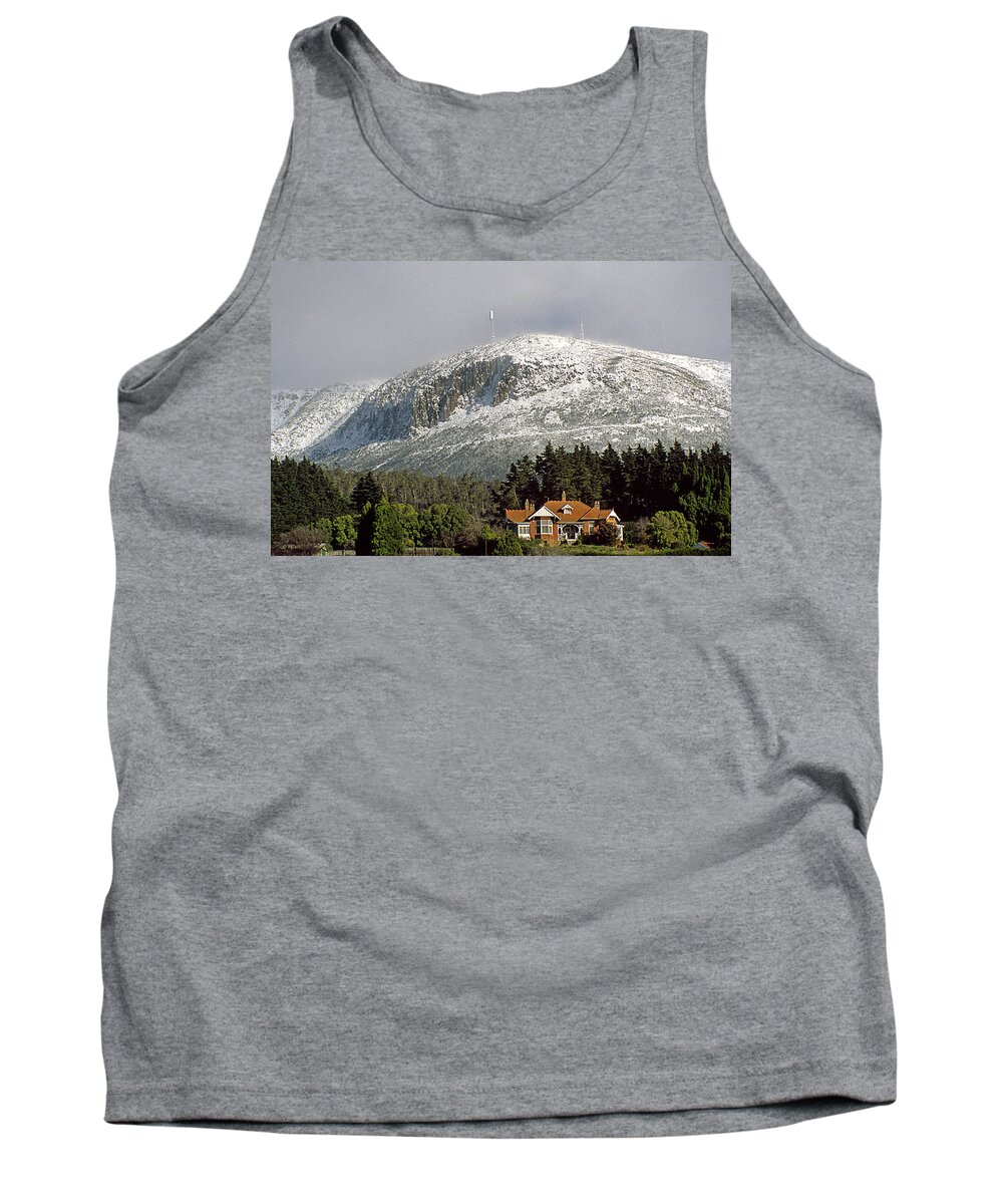 Mt Wellington Tank Top featuring the photograph Mt Wellington Snow Beauty by Anthony Davey