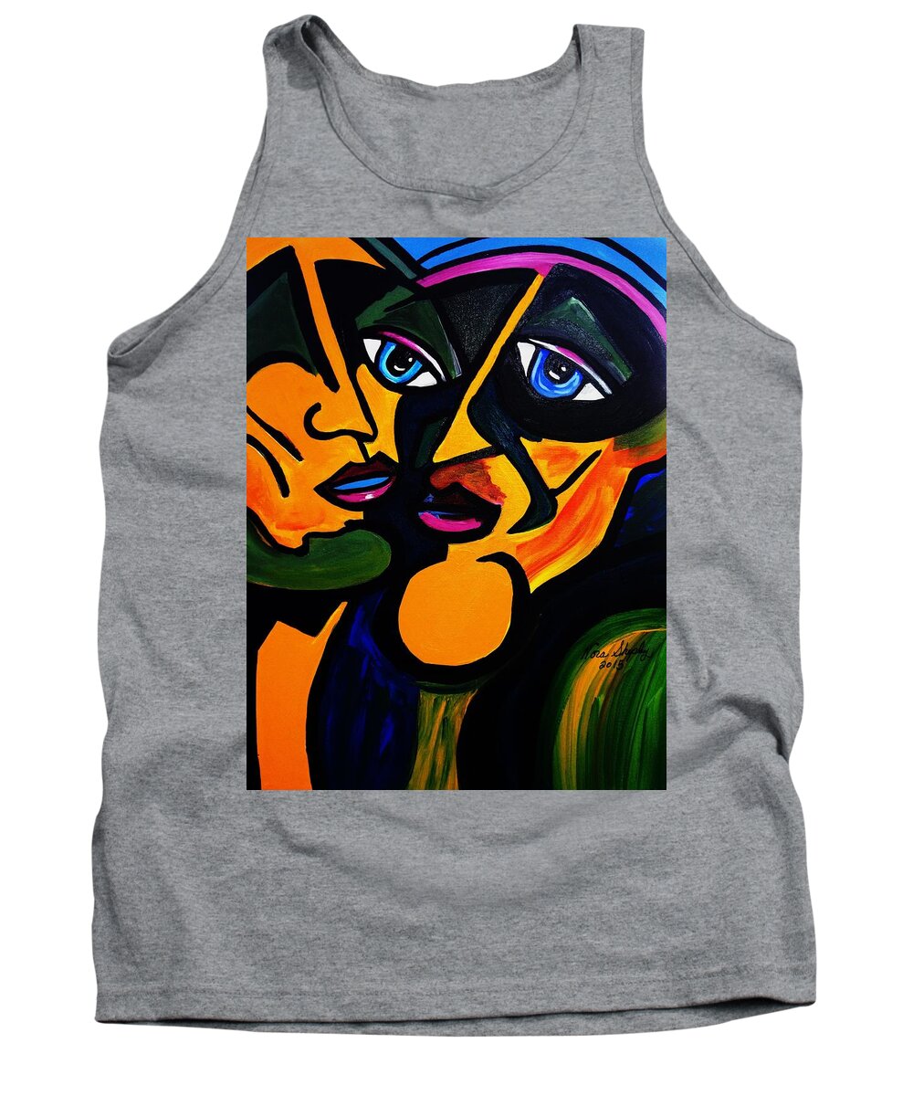 Abstract Tank Top featuring the painting My Favorite Martians by Nora Shepley