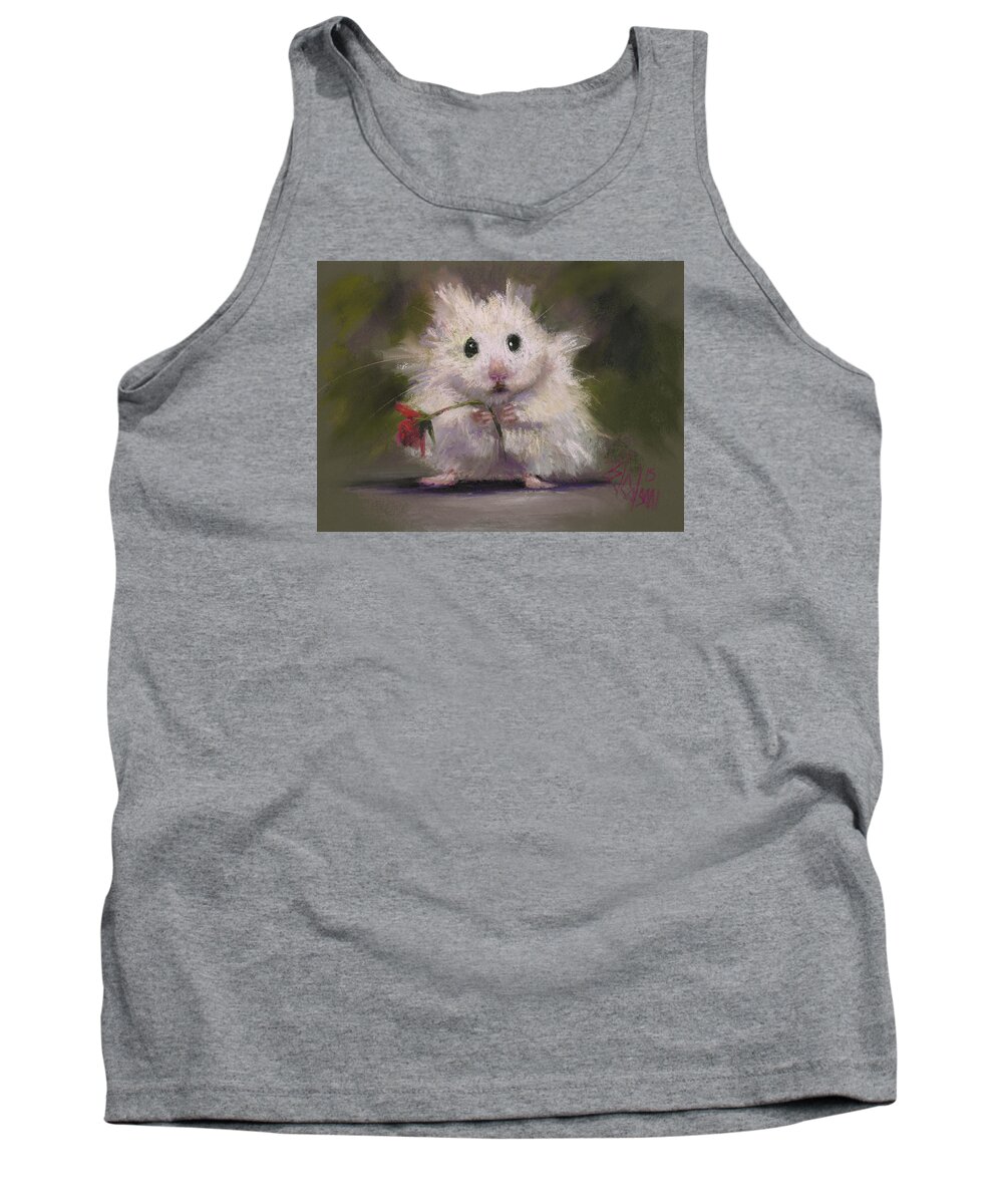 Funny Gerbil Tank Top featuring the pastel My Gift to You by Billie Colson
