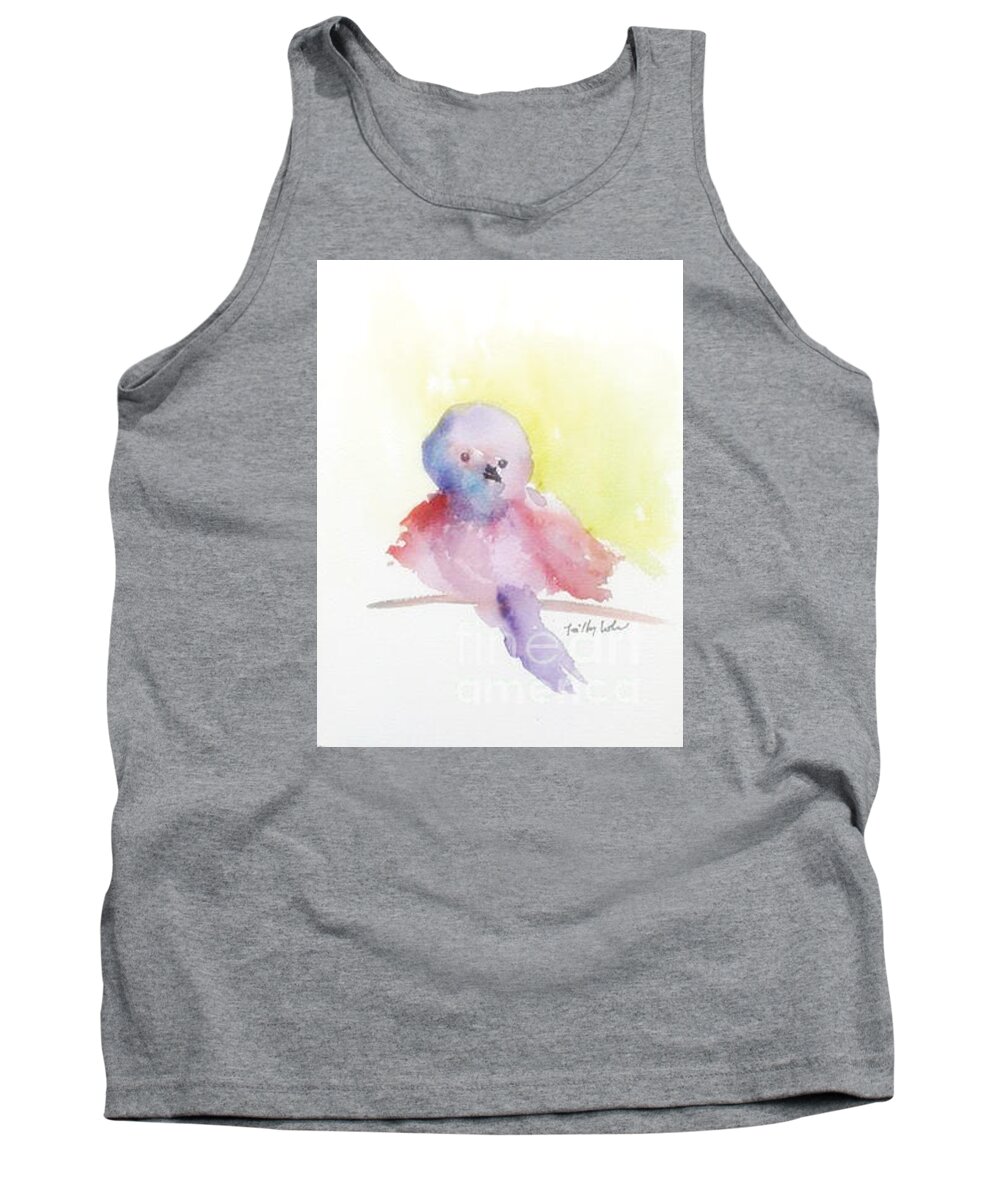 Bird Tank Top featuring the painting My little One by Trilby Cole