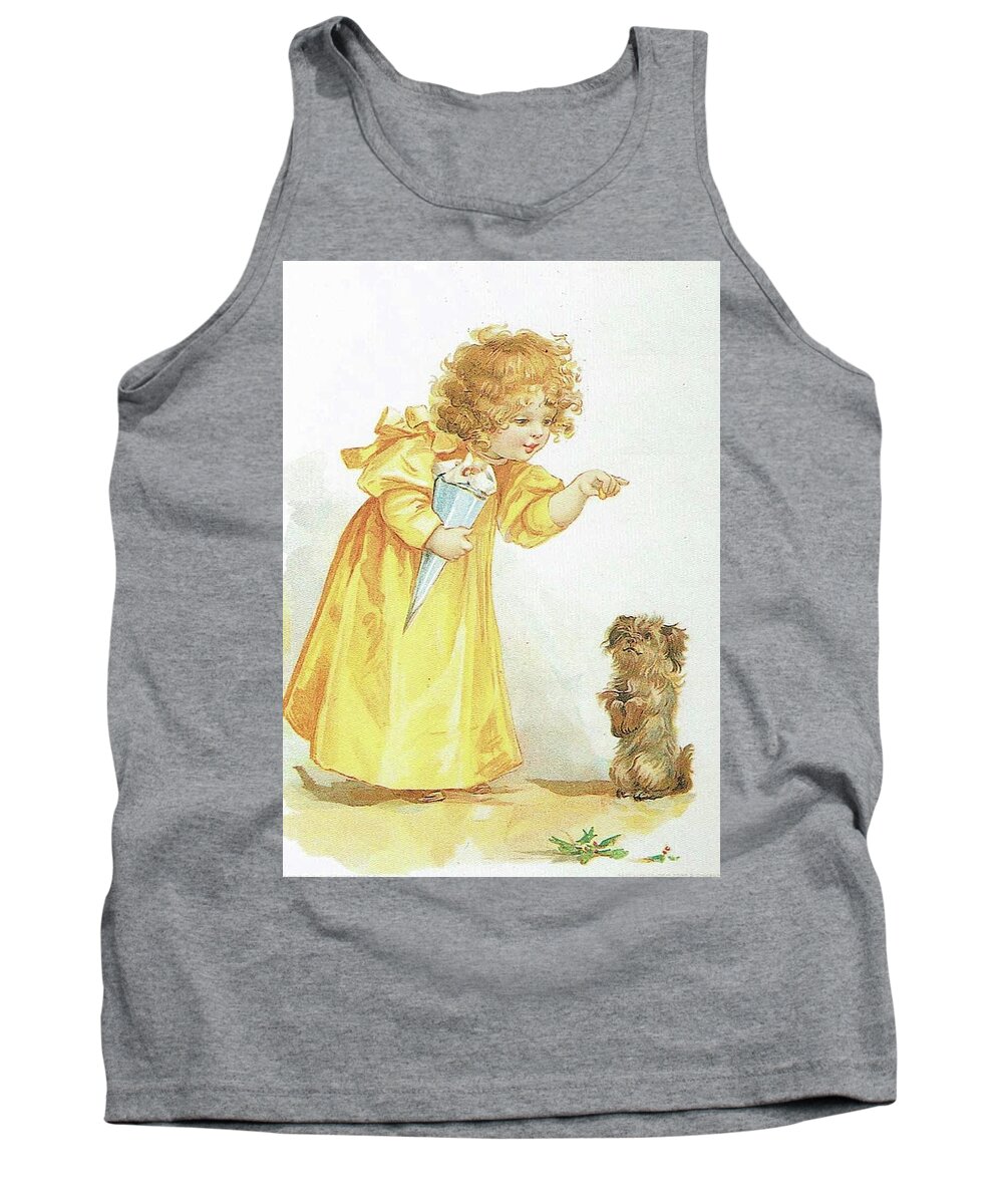 Frances Brundage Tank Top featuring the painting Nancy and Spot by Reynold Jay