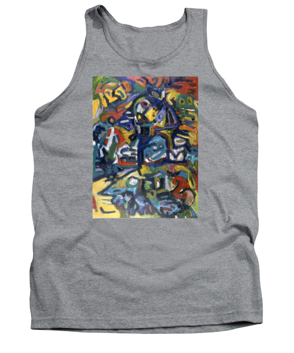 Ethnic Tank Top featuring the painting Native Colourz by Mykul Anjelo