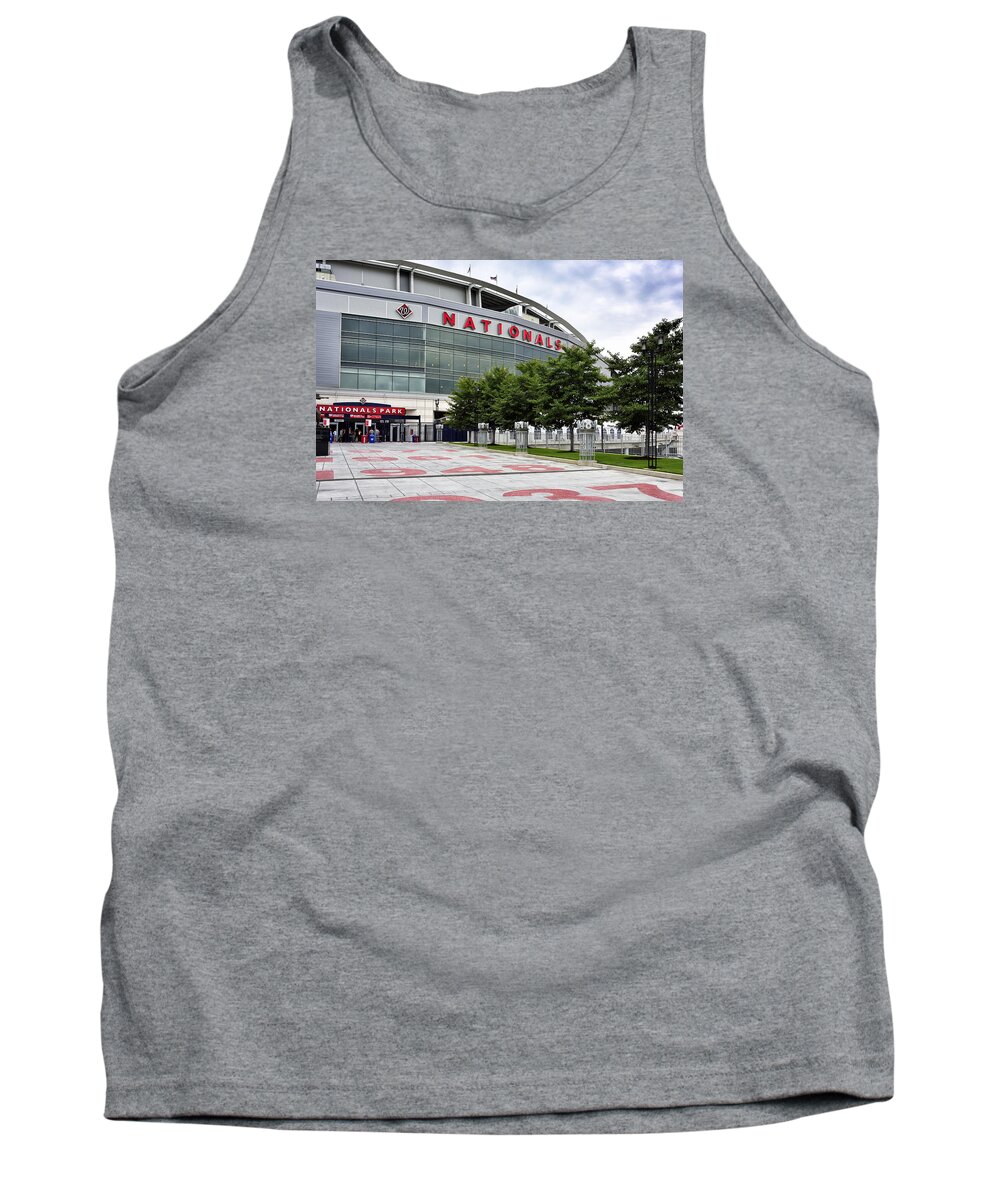 washington Nationals Tank Top featuring the photograph Nats Park - front entrance by Brendan Reals