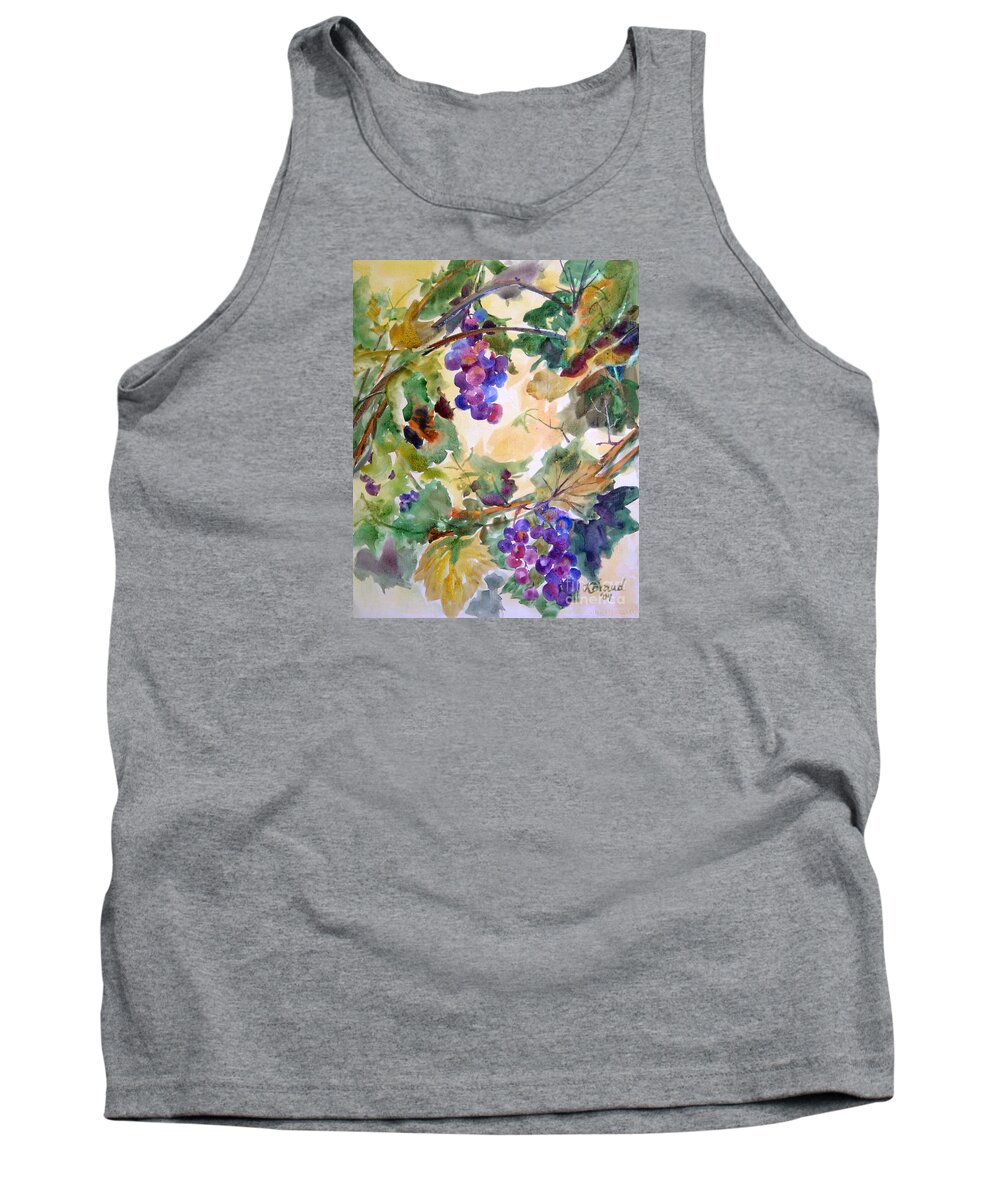 Paintings Tank Top featuring the painting Neighborhood Grapevine by Kathy Braud