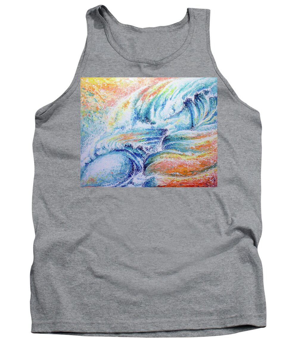 Surf Art Tank Top featuring the painting New Born by William Love