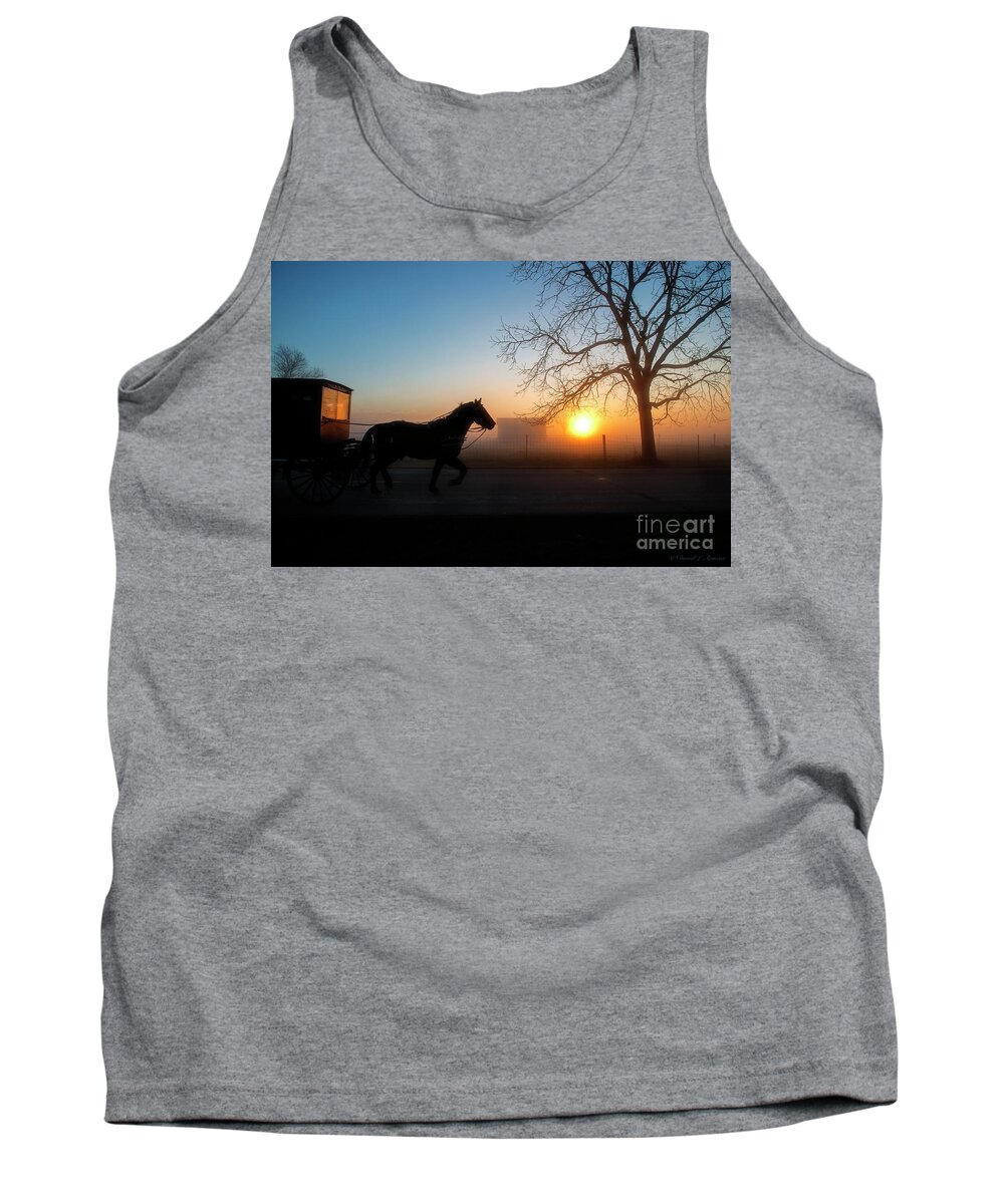 Amish Tank Top featuring the photograph New Day in Amishville by David Arment