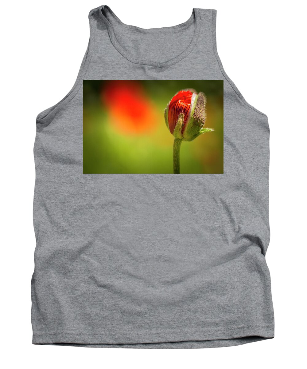 Agriculture Tank Top featuring the photograph New Orange Poppy Bloom by Teri Virbickis