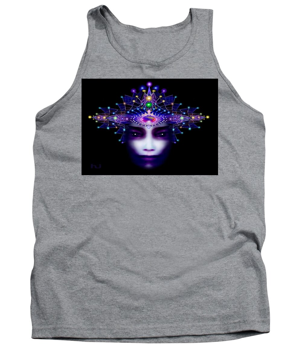 Beauty Tank Top featuring the painting Celestial Beauty by Hartmut Jager