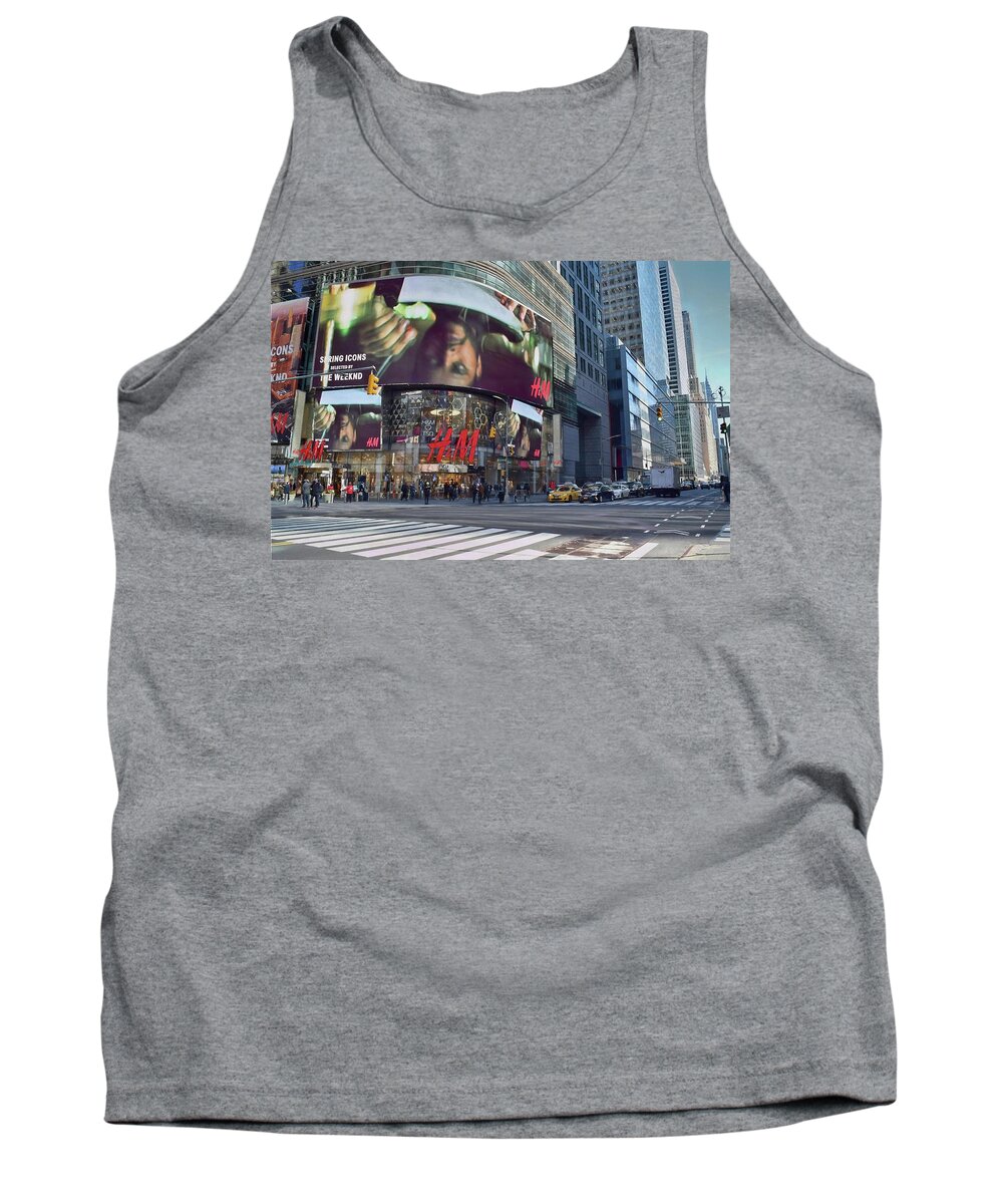 Broadway Tank Top featuring the photograph New York City - Broadway and 42nd St by Dyle Warren