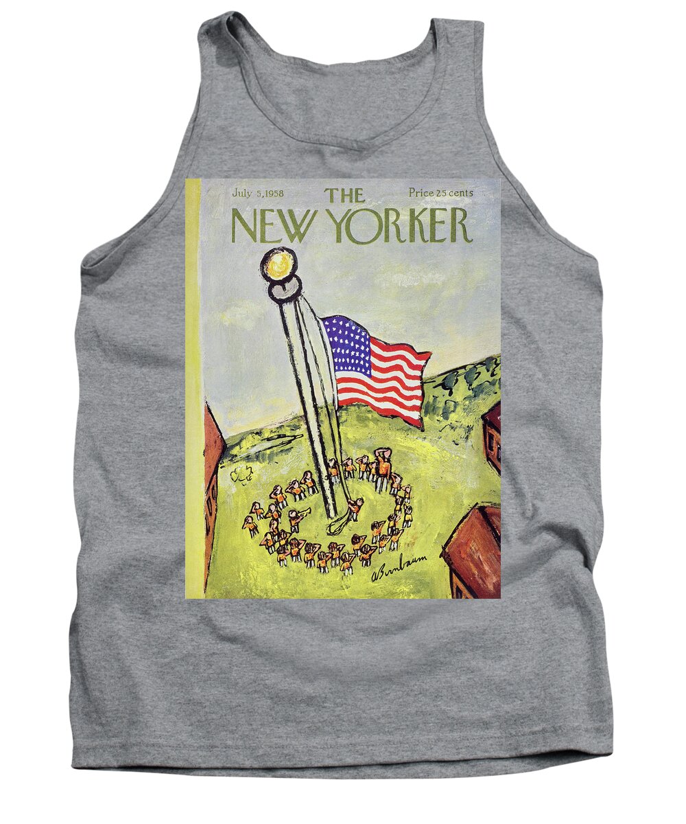 Children Tank Top featuring the painting New Yorker July 5 1958 by Abe Birnbaum