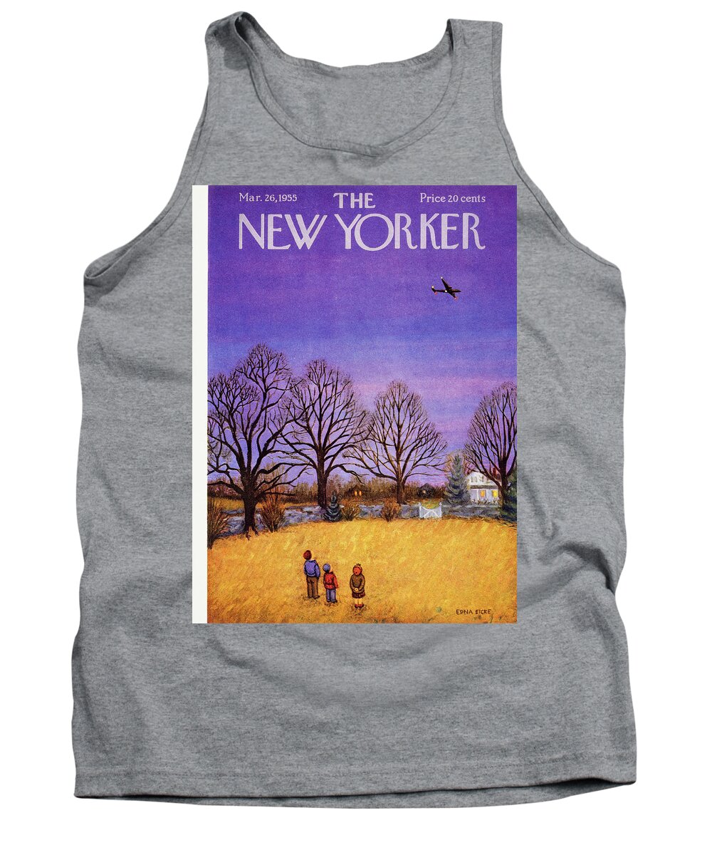 Children Tank Top featuring the painting New Yorker March 26, 1955 by Edna Eicke