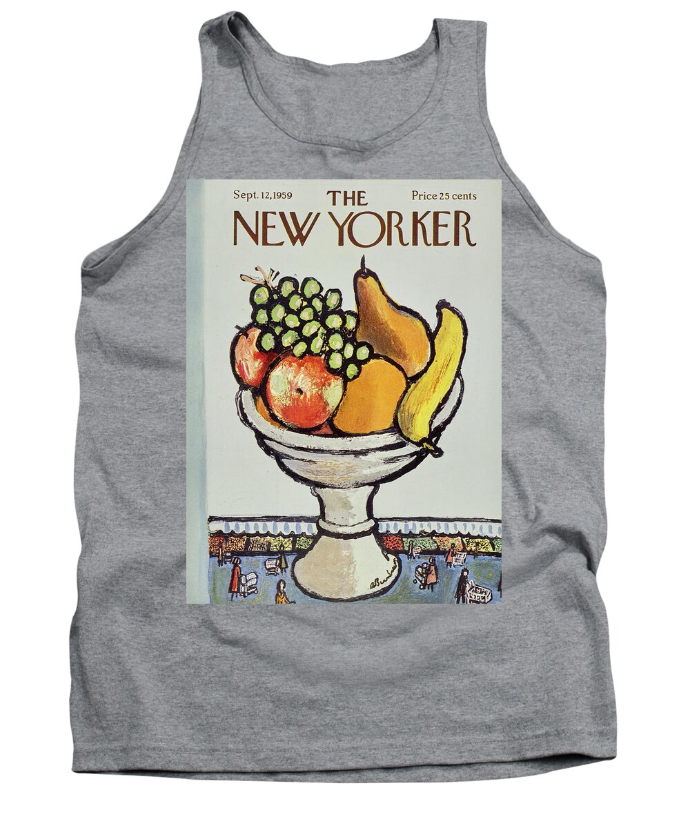 Fruit Tank Top featuring the painting New Yorker September 12 1959 by Abe Birnbaum
