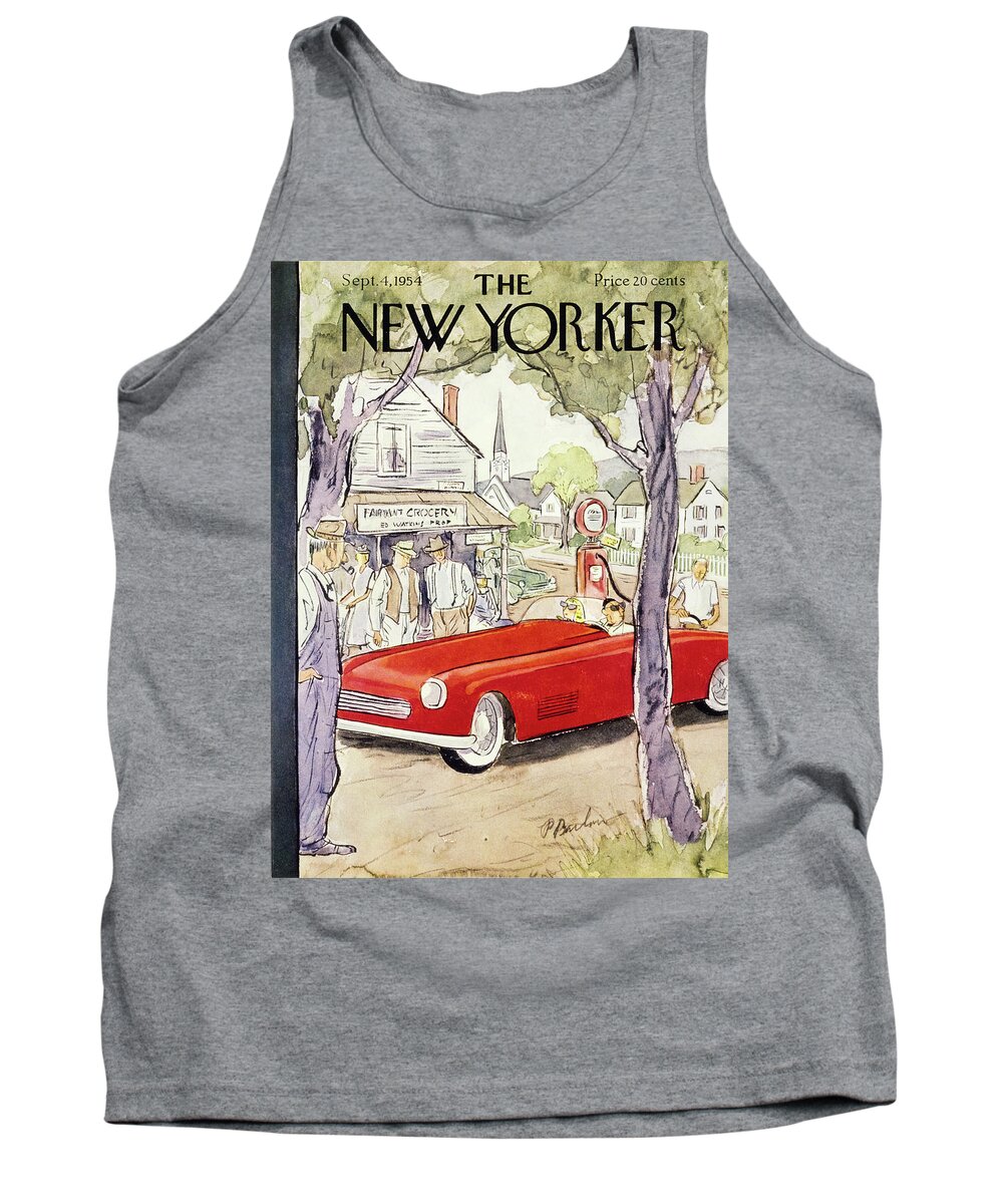 Couple Tank Top featuring the painting New Yorker September 4 1954 by Perry Barlow