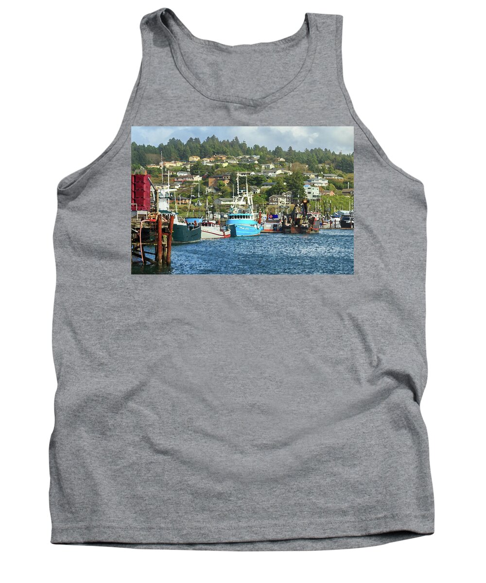 Boats Tank Top featuring the digital art Newport Harbor by James Eddy