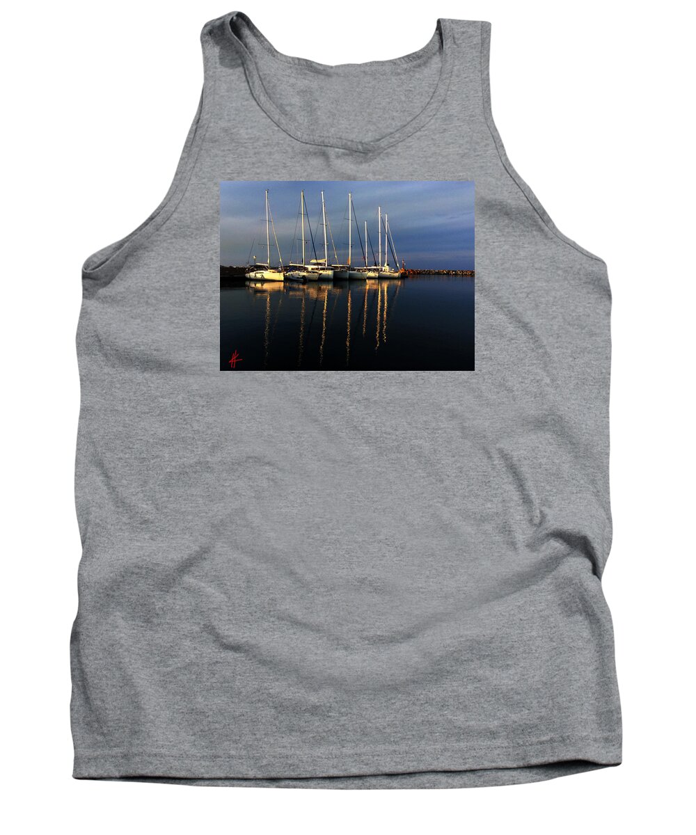 Colette Tank Top featuring the photograph Night on Paros Island Greece by Colette V Hera Guggenheim