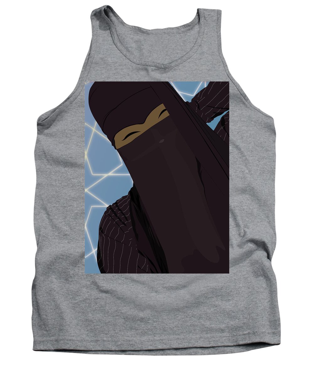 Muslim Tank Top featuring the digital art Niqabi Right by Scheme Of Things Graphics