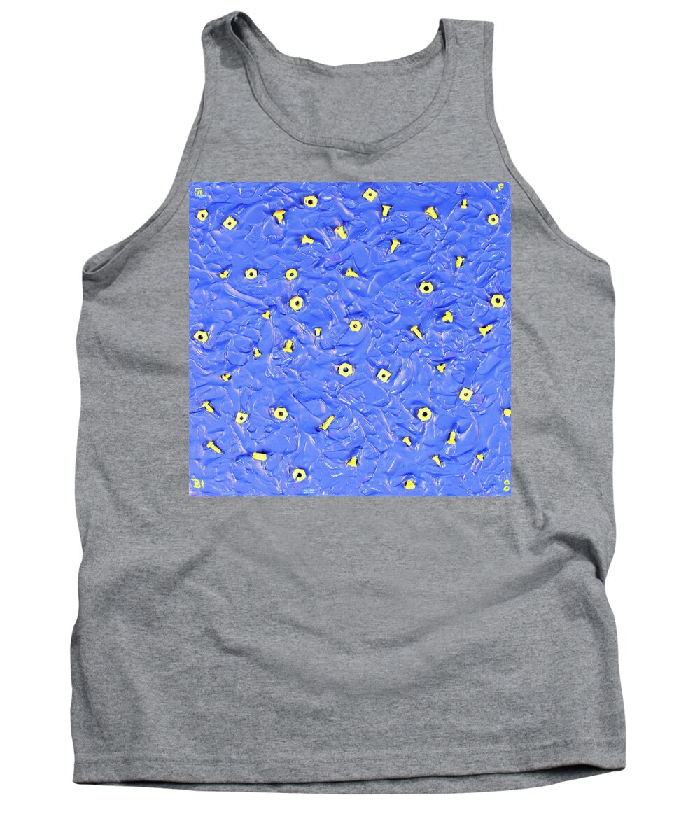 Abstract Tank Top featuring the painting Nuts and Bolts by Thomas Blood