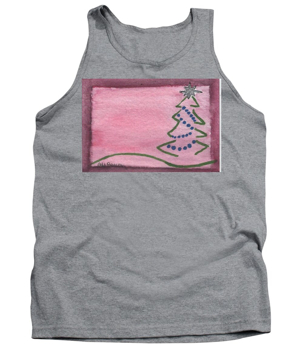 Christmas Tank Top featuring the painting O Christmas Tree by Ali Baucom