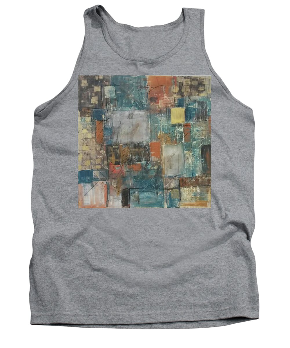 Abstract Tank Top featuring the painting Oasis by Terri Einer