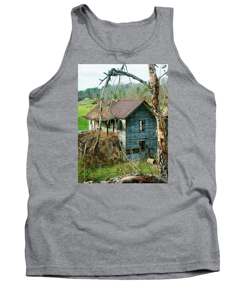 Farm Tank Top featuring the photograph Old Abandoned Rural Hose by Douglas Barnett