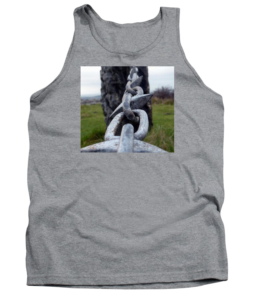 Chain Tank Top featuring the photograph Old chain by Lukasz Ryszka