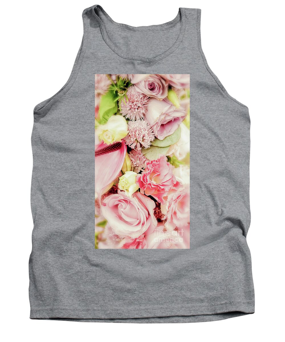 Flower Tank Top featuring the photograph Old fashioned flower arrangement vertical by Simon Bratt