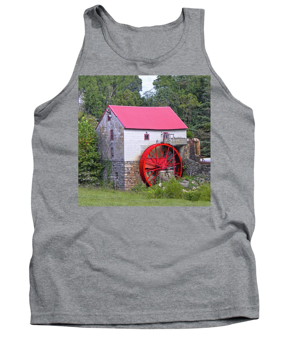 Old Mill Of Guilford Tank Top featuring the photograph Old Mill of Guilford Squared by Sandi OReilly