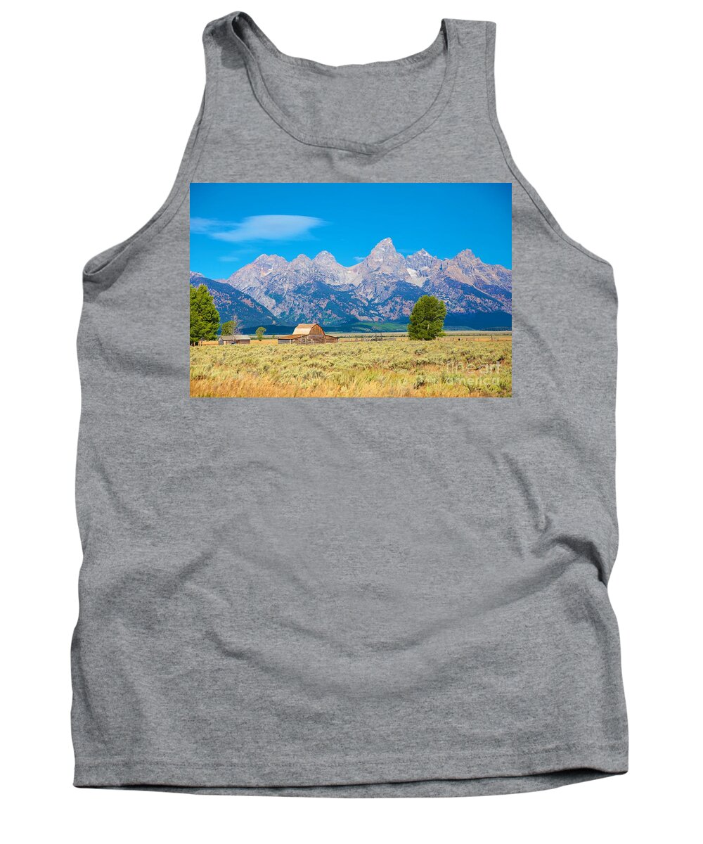 Mormon Row Tank Top featuring the photograph Old time community by Robert Pearson