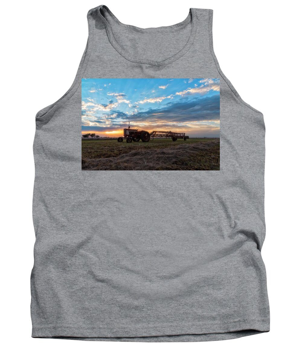 Farmall Tractors Tank Top featuring the photograph On The Farm by Russell Pugh