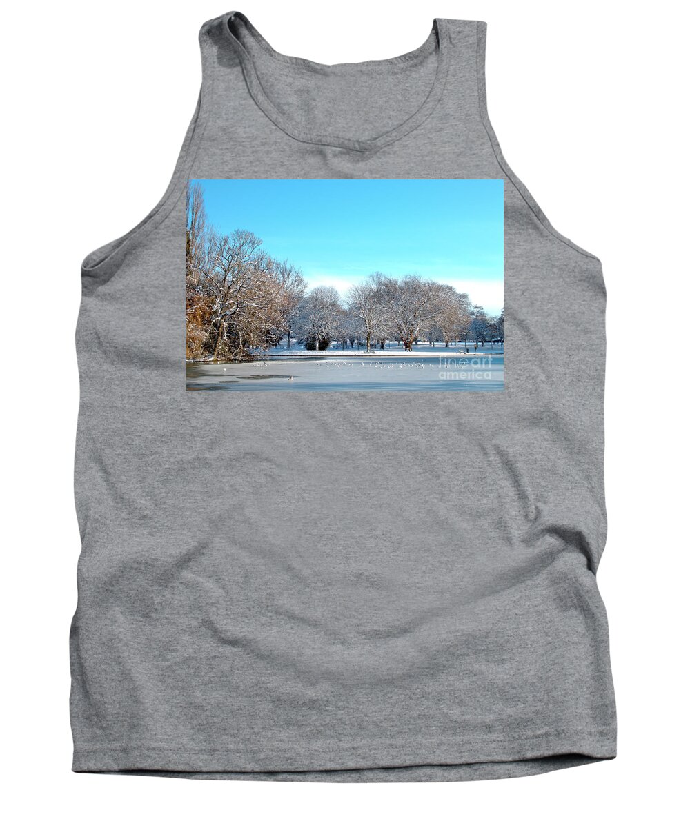 Landscape Tank Top featuring the photograph On Thin Ice by Baggieoldboy