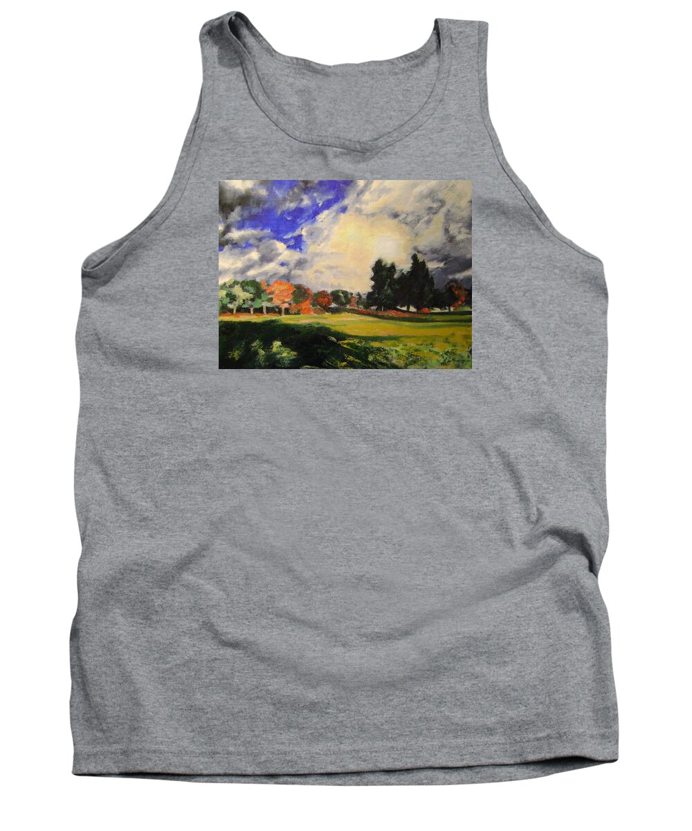 Oregon Landscape Tank Top featuring the painting Oregon Landscape by Therese Legere