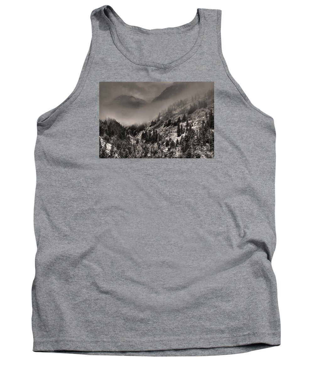 Ouray In Chinese Brush Iii Tank Top featuring the digital art Ouray in Chinese Brush III by William Fields