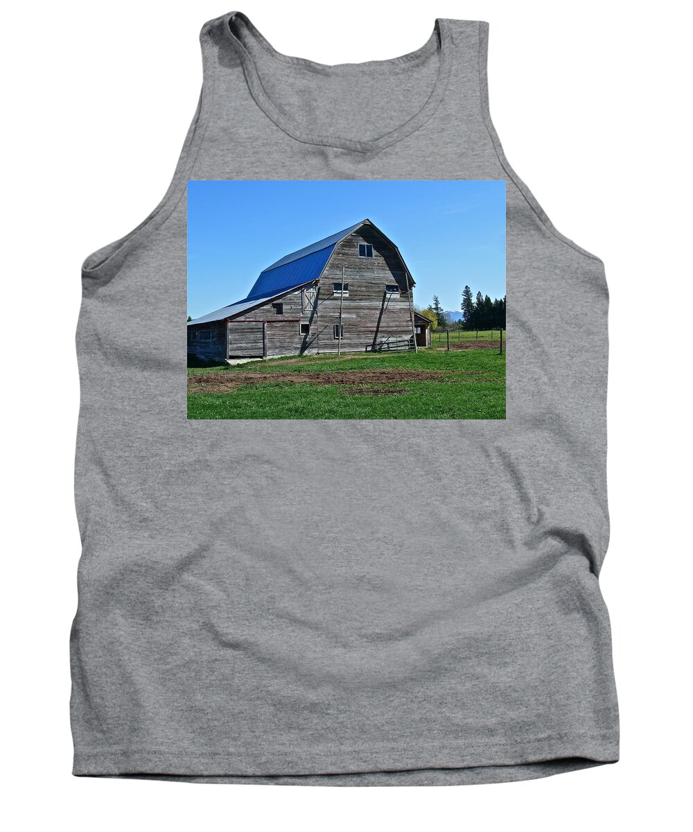 Barn Tank Top featuring the photograph Out Back by Diana Hatcher