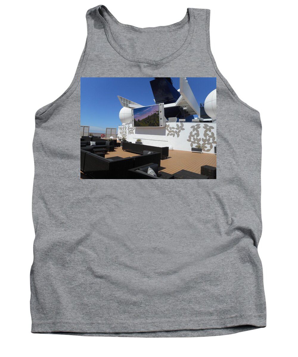 Outdoor Cinema Tank Top featuring the photograph Outdoor Cinema by Marlene Challis