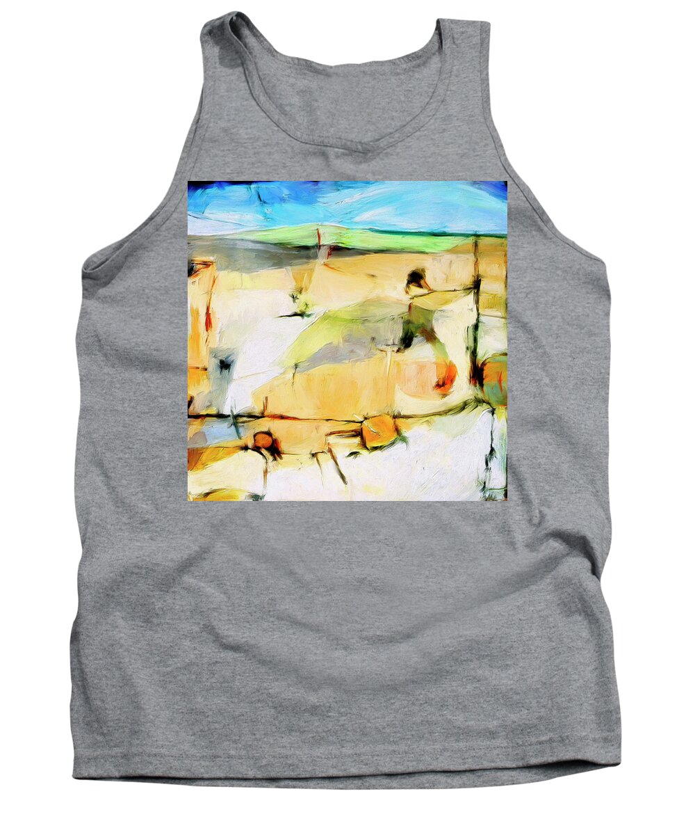 Abstract Tank Top featuring the painting Overlook by Dominic Piperata