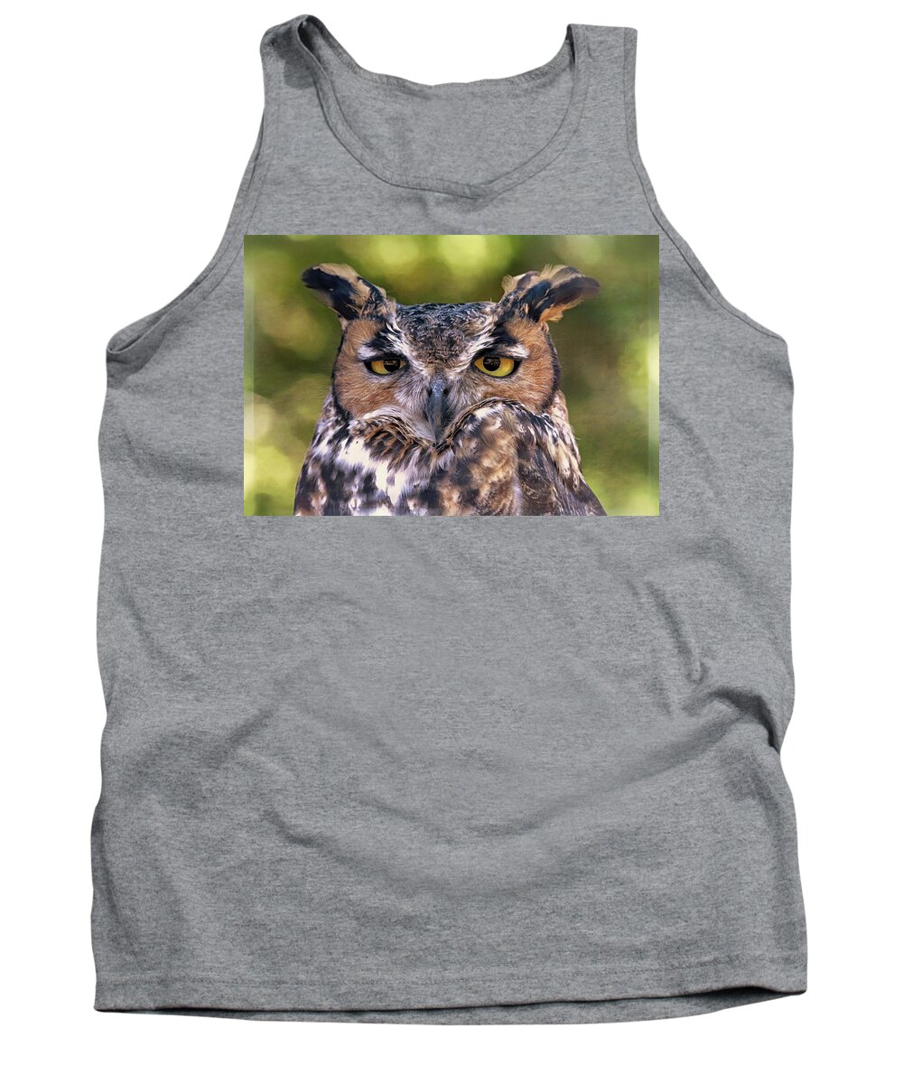 Owls Tank Top featuring the photograph Owl Eyes by Elaine Malott