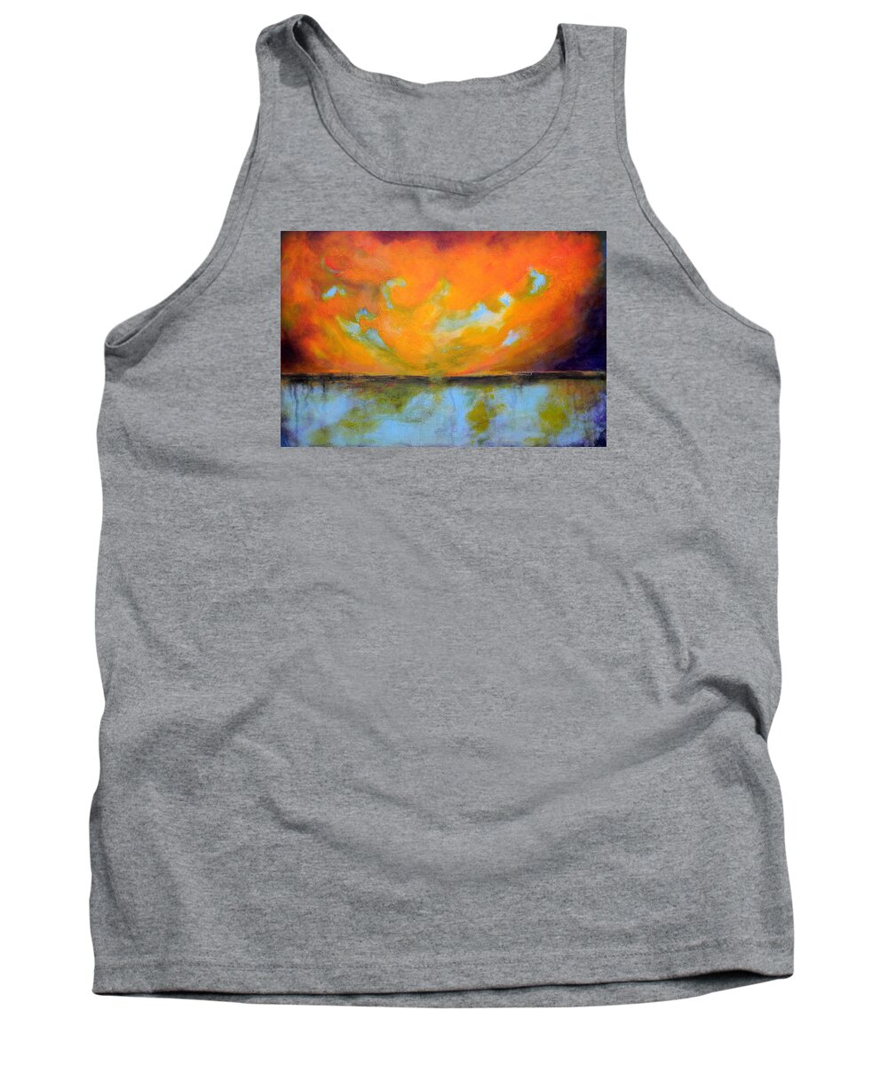 Abstract Tank Top featuring the painting Oxiduje Vytvoren by Theresa Marie Johnson