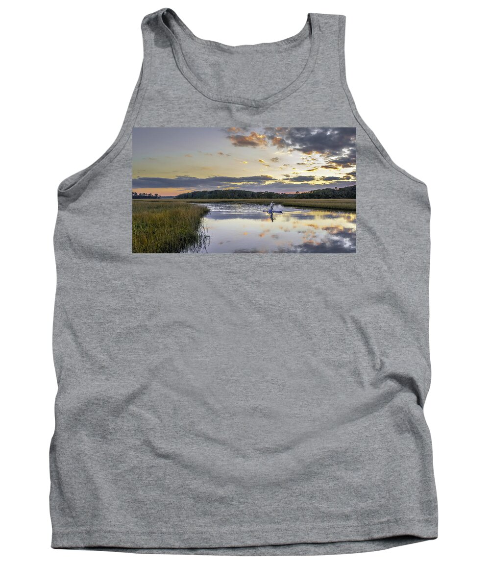 Alone Tank Top featuring the photograph Paddle Boarding On Simpson Creek by Traveler's Pics