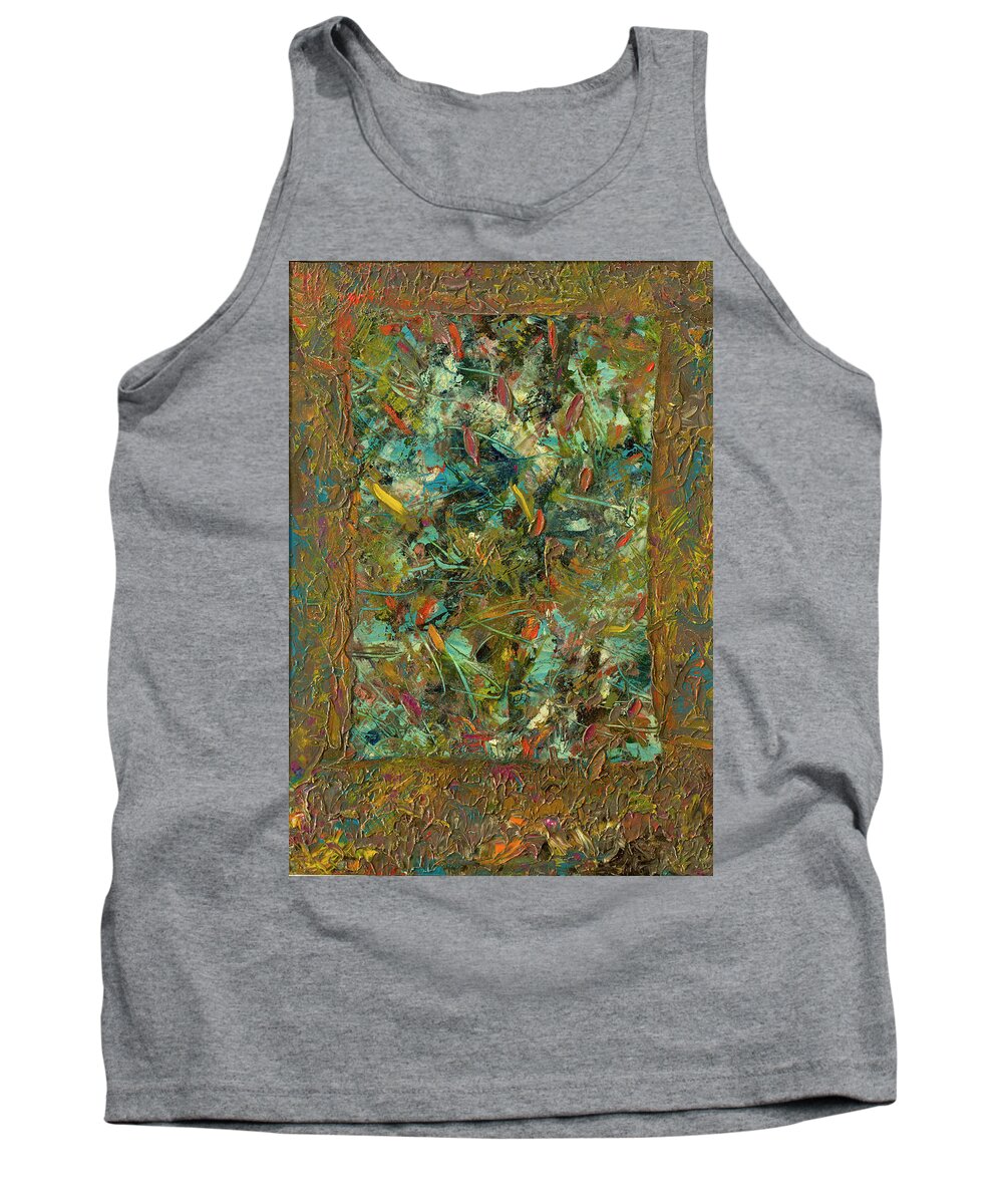 Abstract Tank Top featuring the painting Paint number 24 by James W Johnson