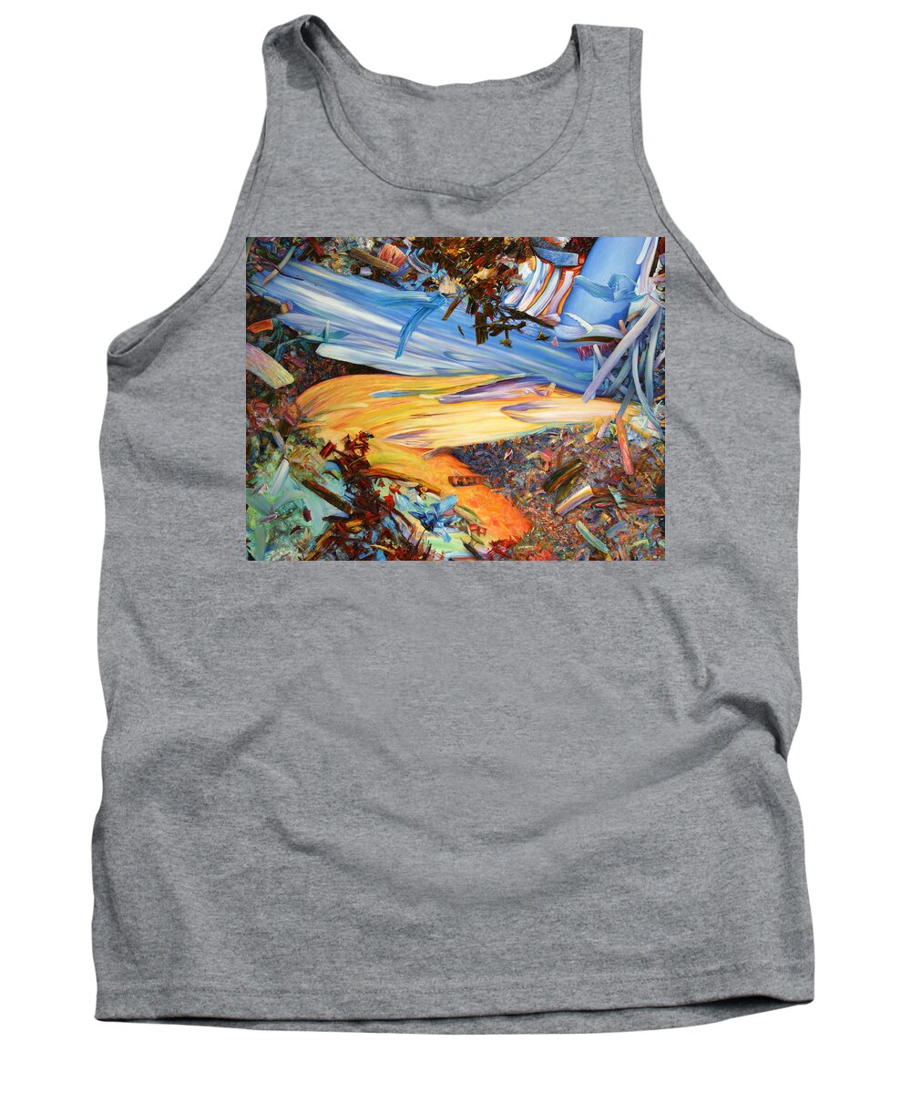 Abstract Tank Top featuring the painting Paint number 38 by James W Johnson
