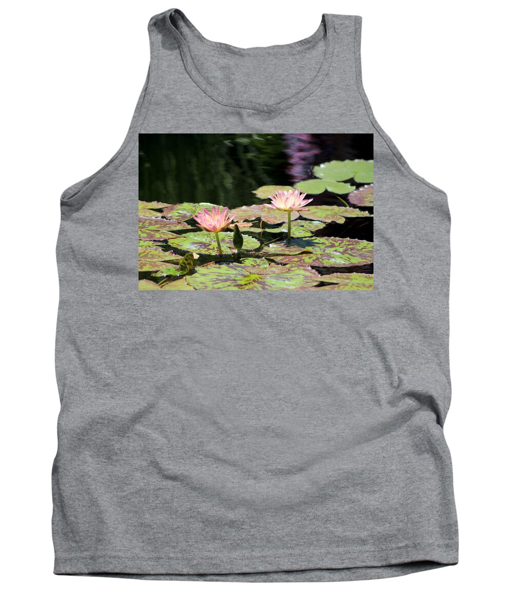 Painted Waters Tank Top featuring the photograph Painted Waters - Lilypond by Colleen Cornelius